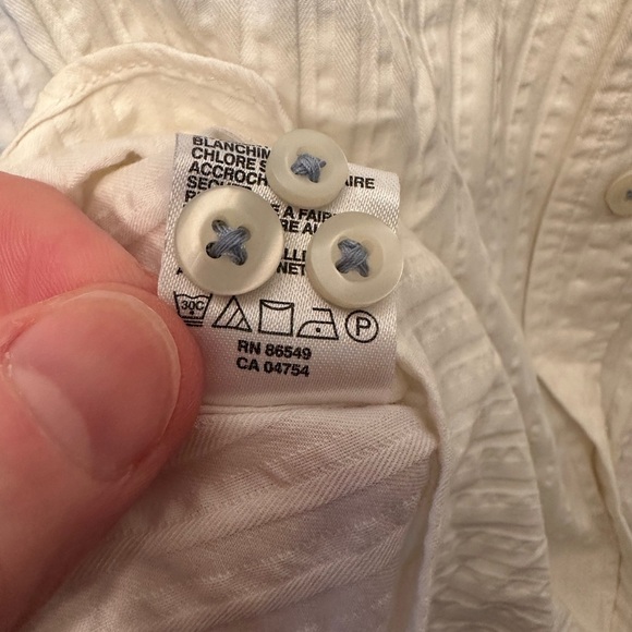 Tommy Bahama Men’s Small White Seersucker Stripe Button Down Beach Travel Casual - Picture 9 of 12